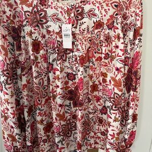 LOFT Multicolor Floral Top